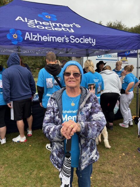 Darren Goodhall and his mum Annette joined the local Memory Walk in Sutton Park to raise money for Alzheimer's Society