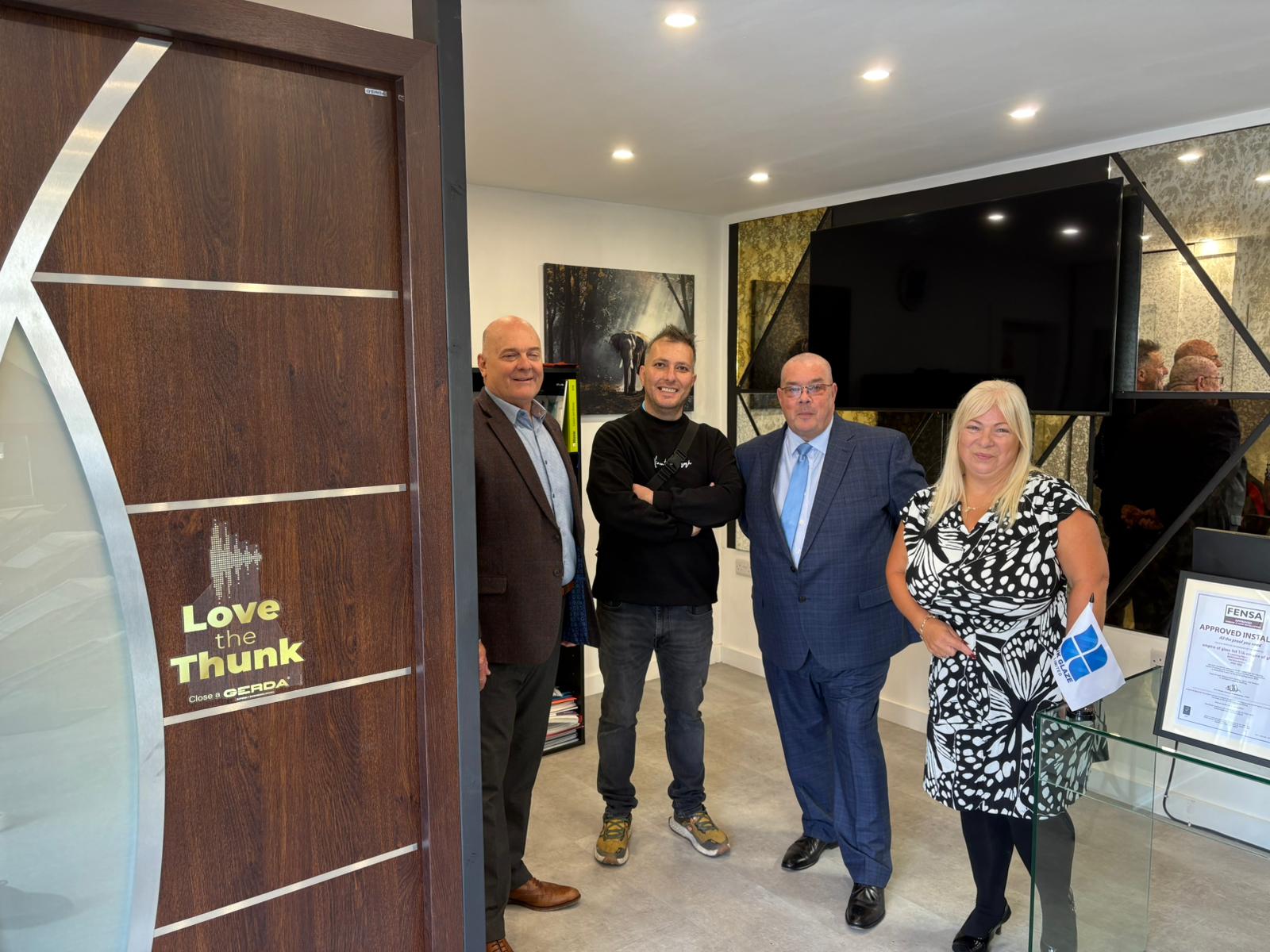 UK Glaze's Mohammed Kaboutari (second from left) with Danny Williams, Keith Arm and Tina Beal