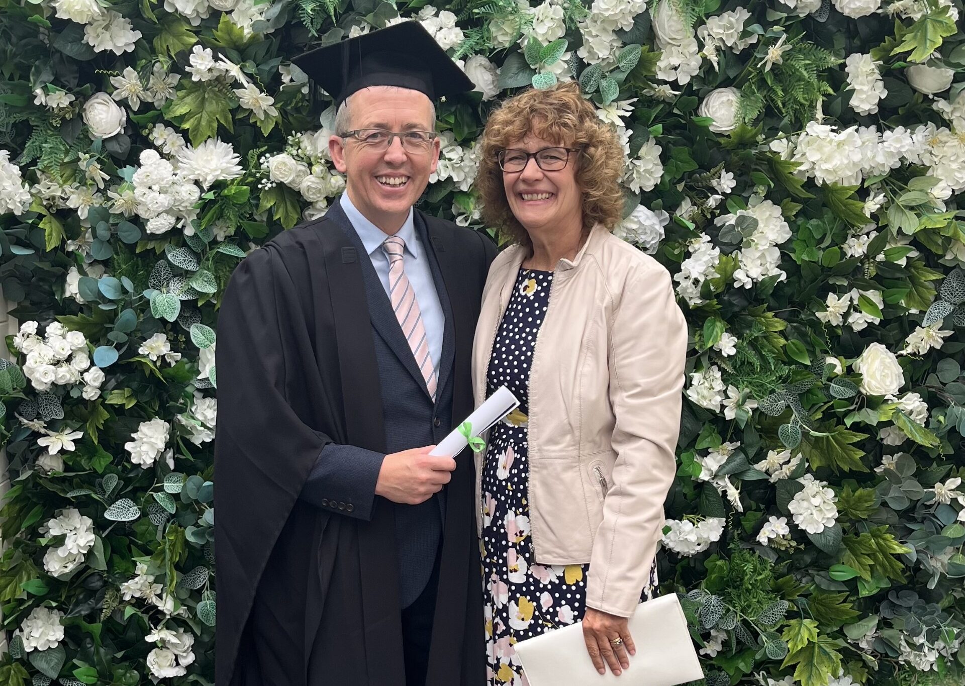Chris Reeks at his graduation after completing a City & Guilds course in Social Media and Digital Marketing