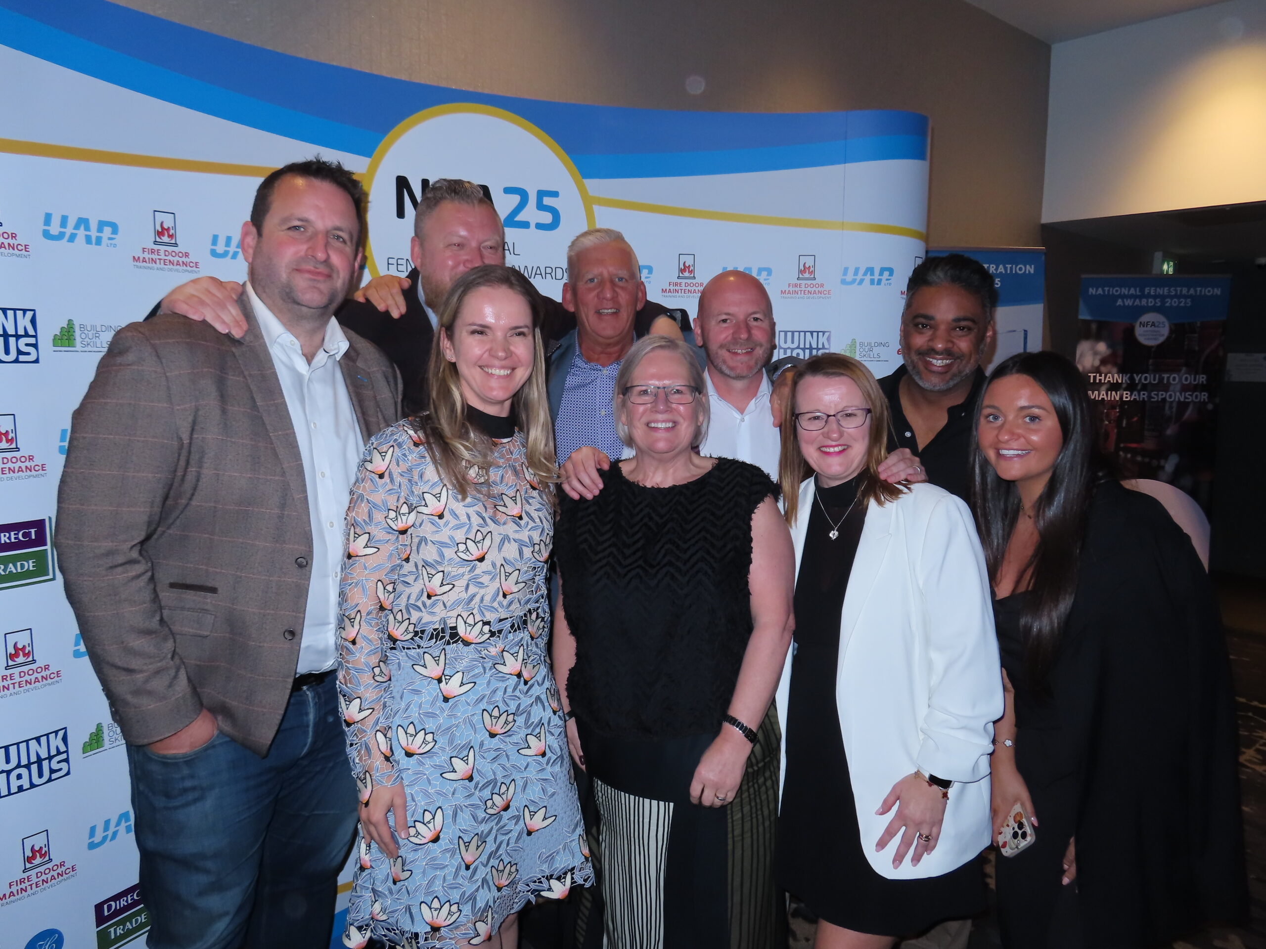 The UAP team celebrating two award wins at the National Fenestration Awards (NFAs) 2025