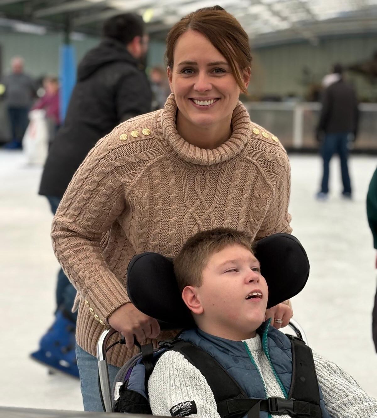 Hayley Charlesworth and her son Harry, who Harry's Pals is named on behalf
