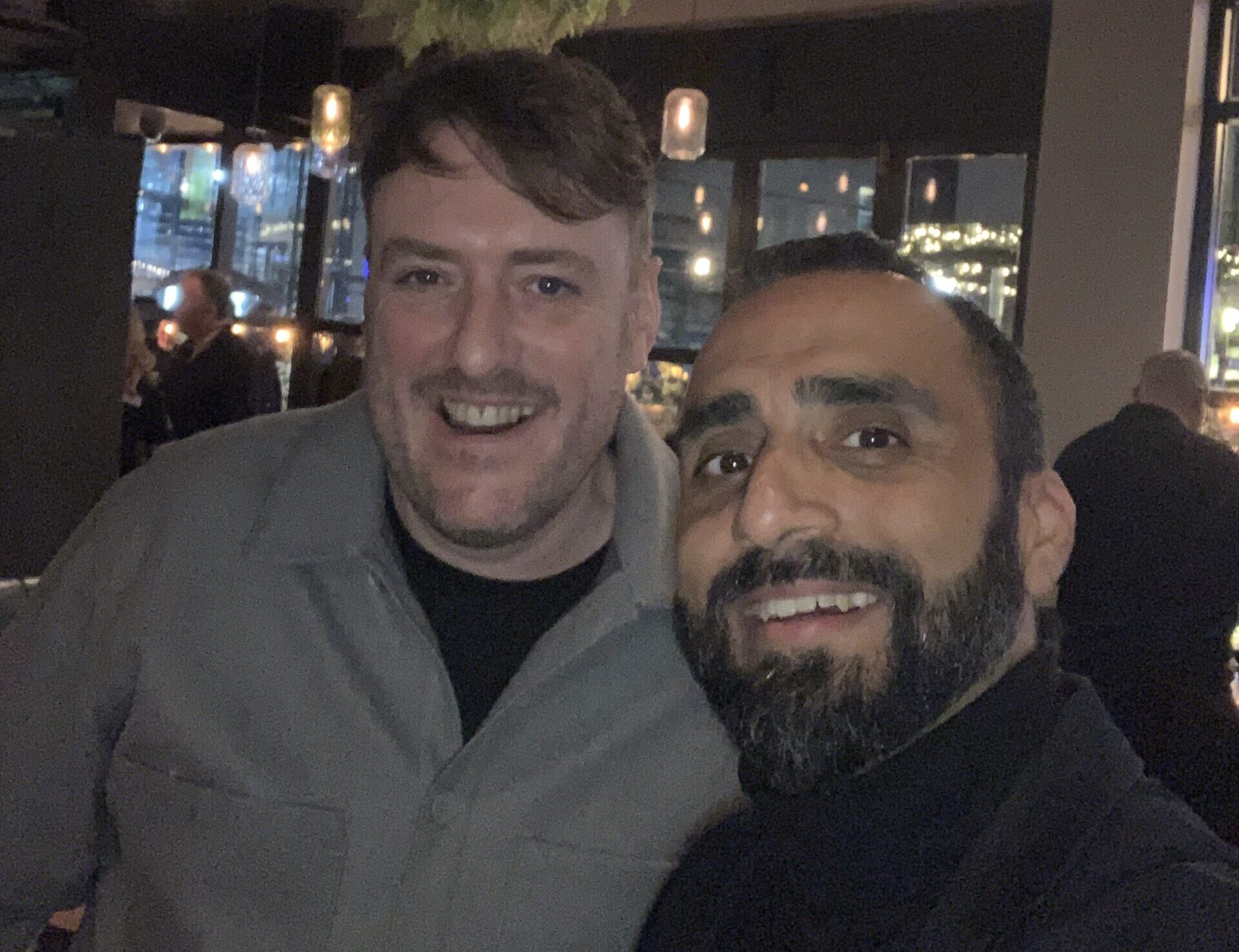 Neil Dattani of AluK (right) with Anthony Rider of MACO