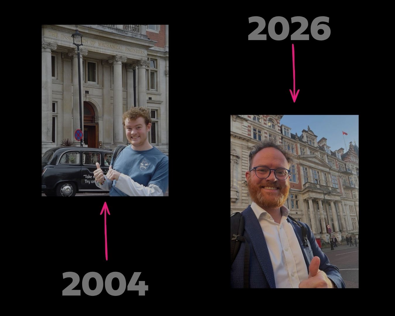Iain Gray in 2004 and 2026 - from student to Director