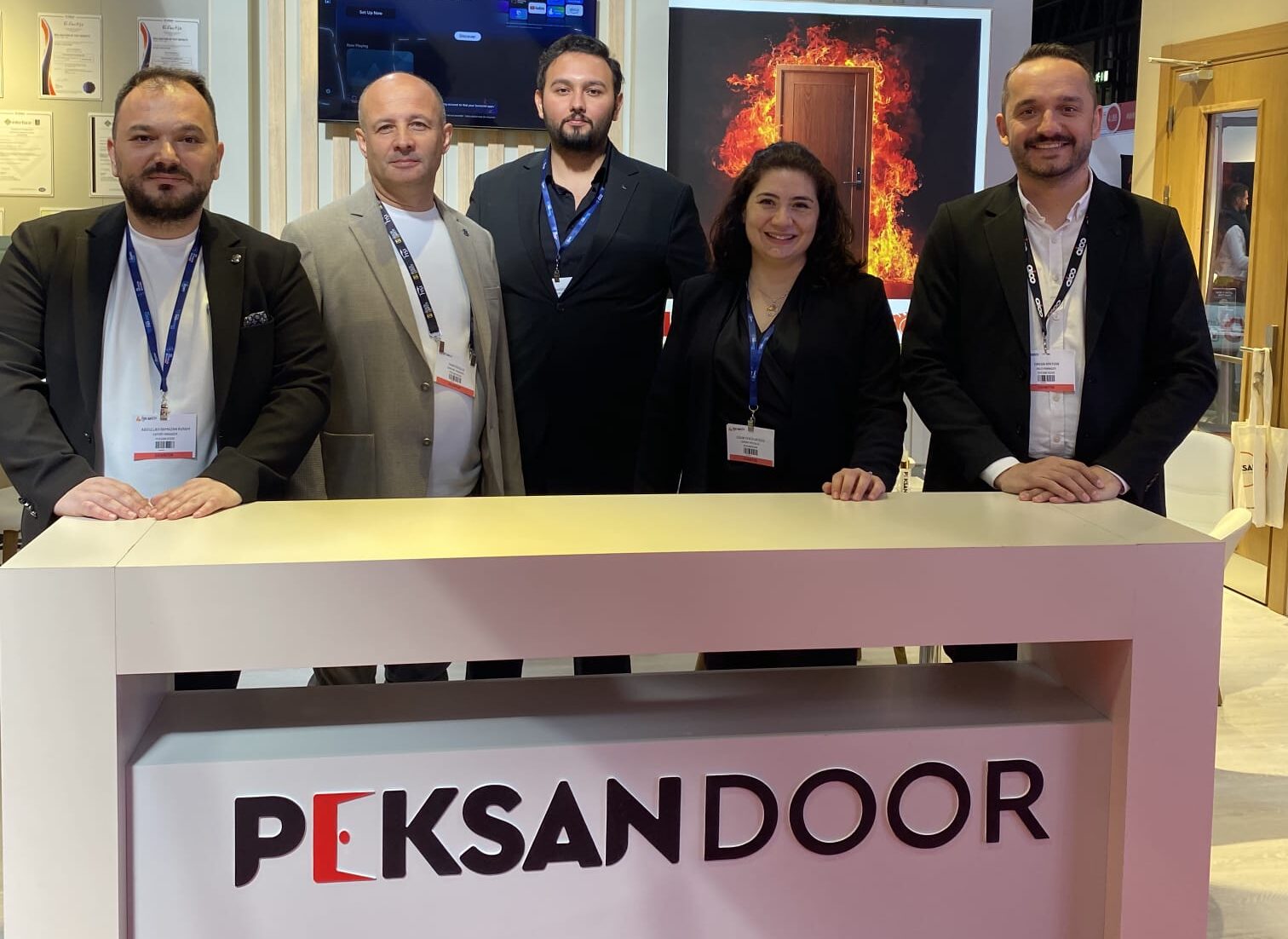 The Peksan Doors team during the Fire Safety Event