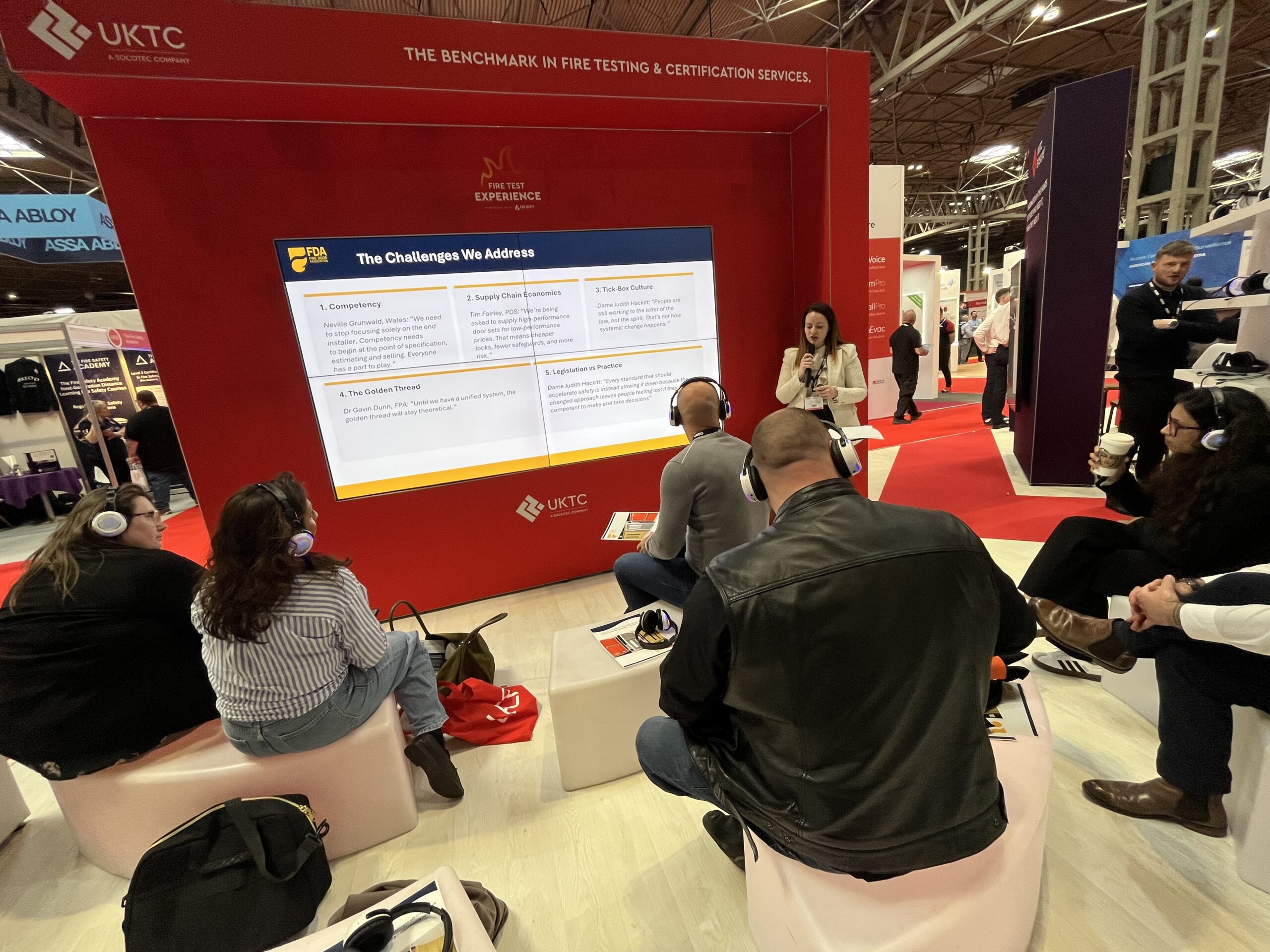 The Fire Door Association's Andrea Taylor at the Fire Safety Event 2026