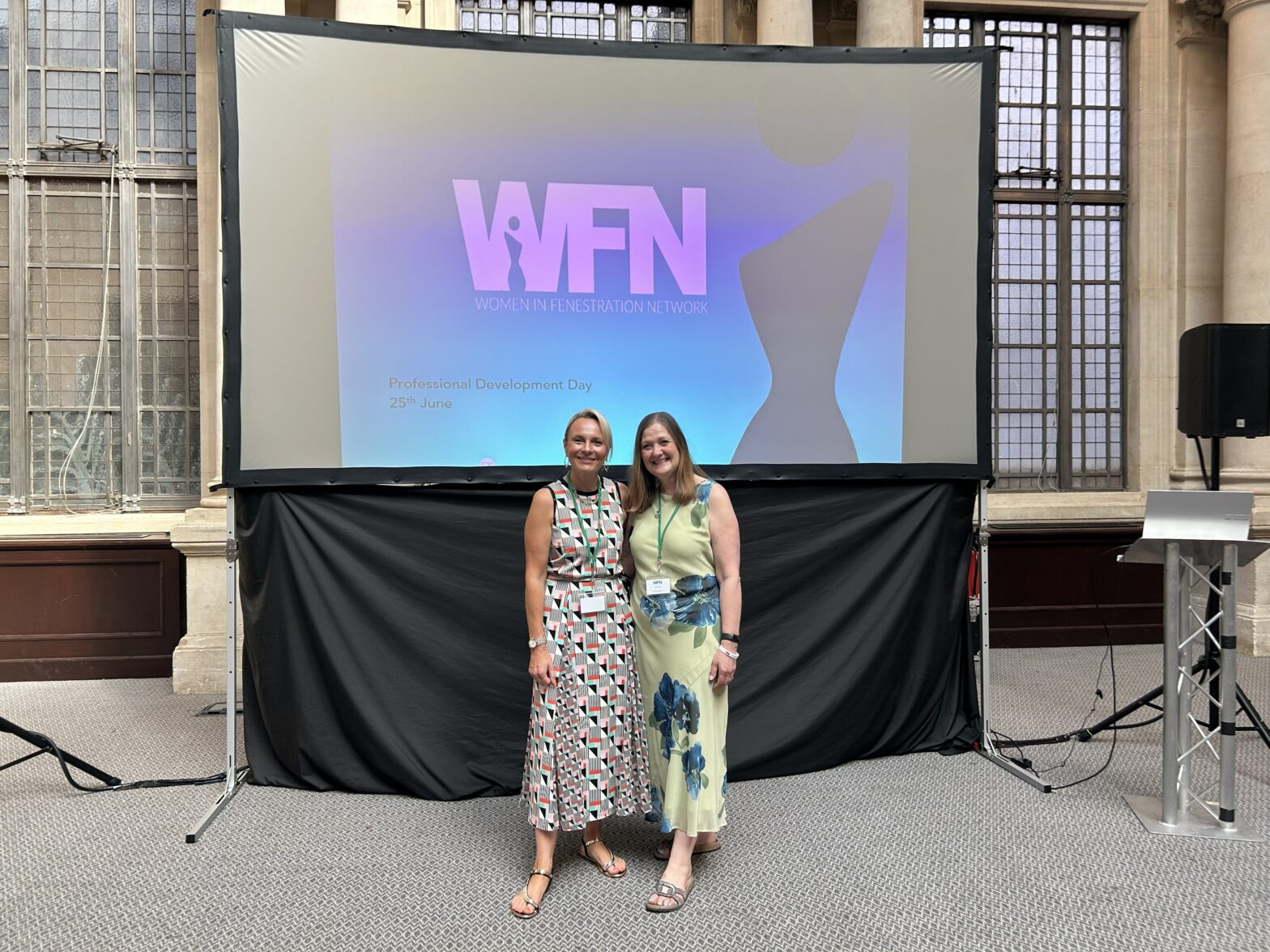 Sioned Yates and Sarah Ball at the debut Women in Fenestration Network Professional Development Day 2026